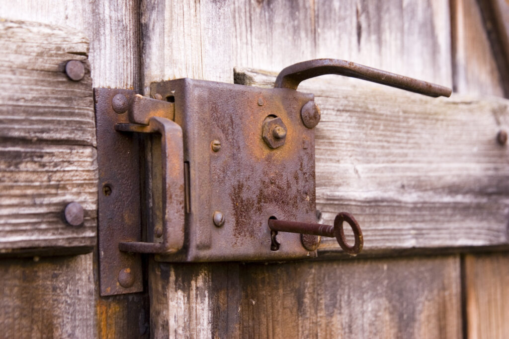 door security, old door, door lock