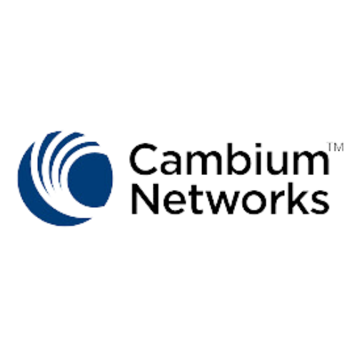 Cambium networks logo. Company name written in black with blue company symbol to its left.