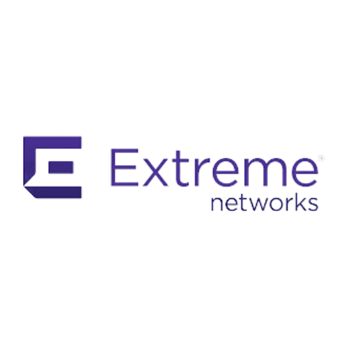 Extreme networks logo. Company name written in purple with company symbol to its left.